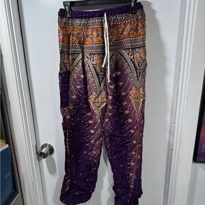 Bohemian Purple and Orange Pants